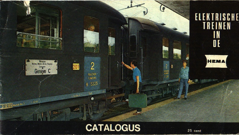 Elektrische treinen in de Hema, catalogus cover